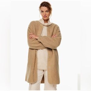 Aritzia Wilfred Free Long Liner Sherpa Coat Wildwood